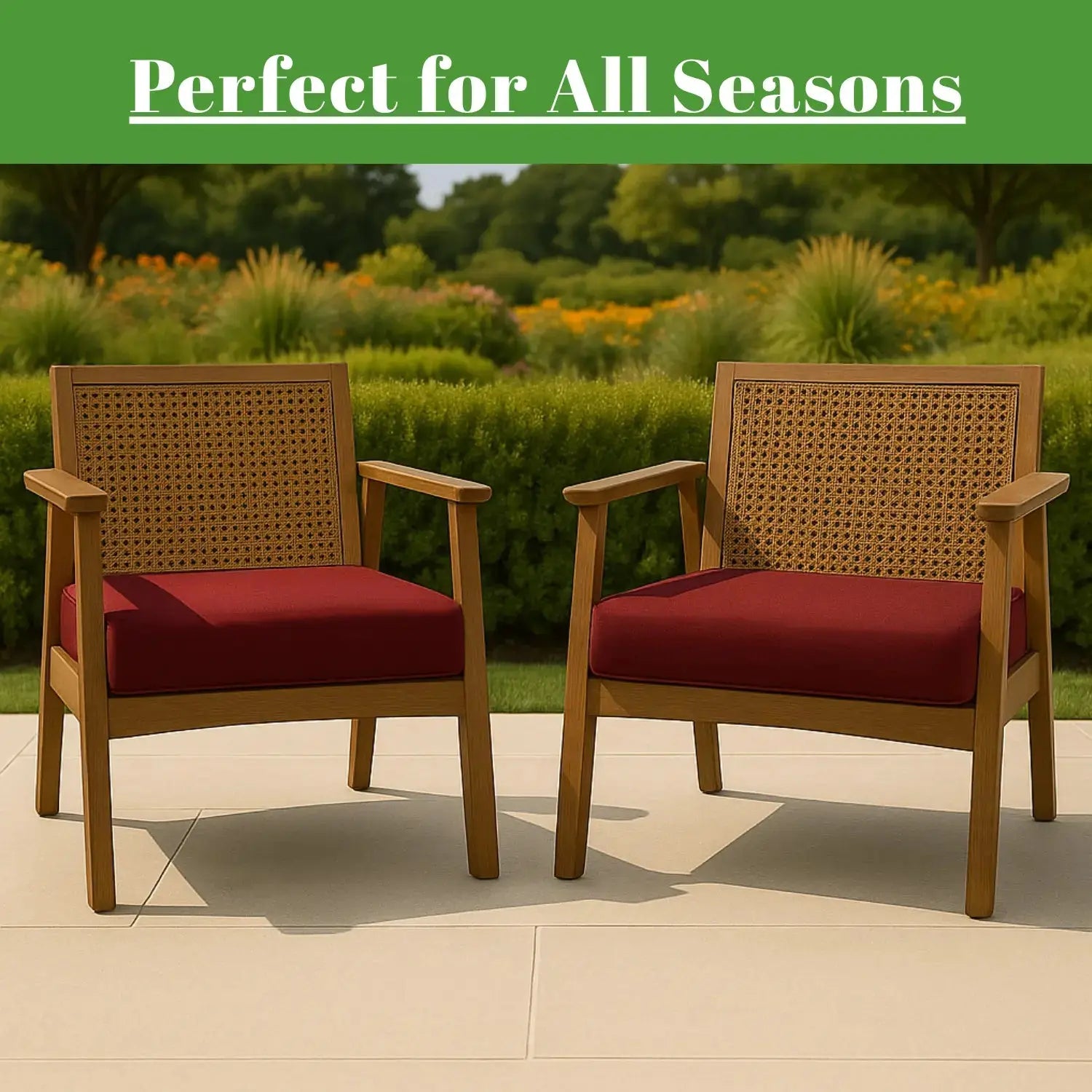 Dazzle Collection Garden Seat Pads Cushions for Rattan Furniture 100% Waterproof Indoor Outdoor Chair Pads Office Garden Patio Chair Cushions Seat Pad Dazzle Collection uk