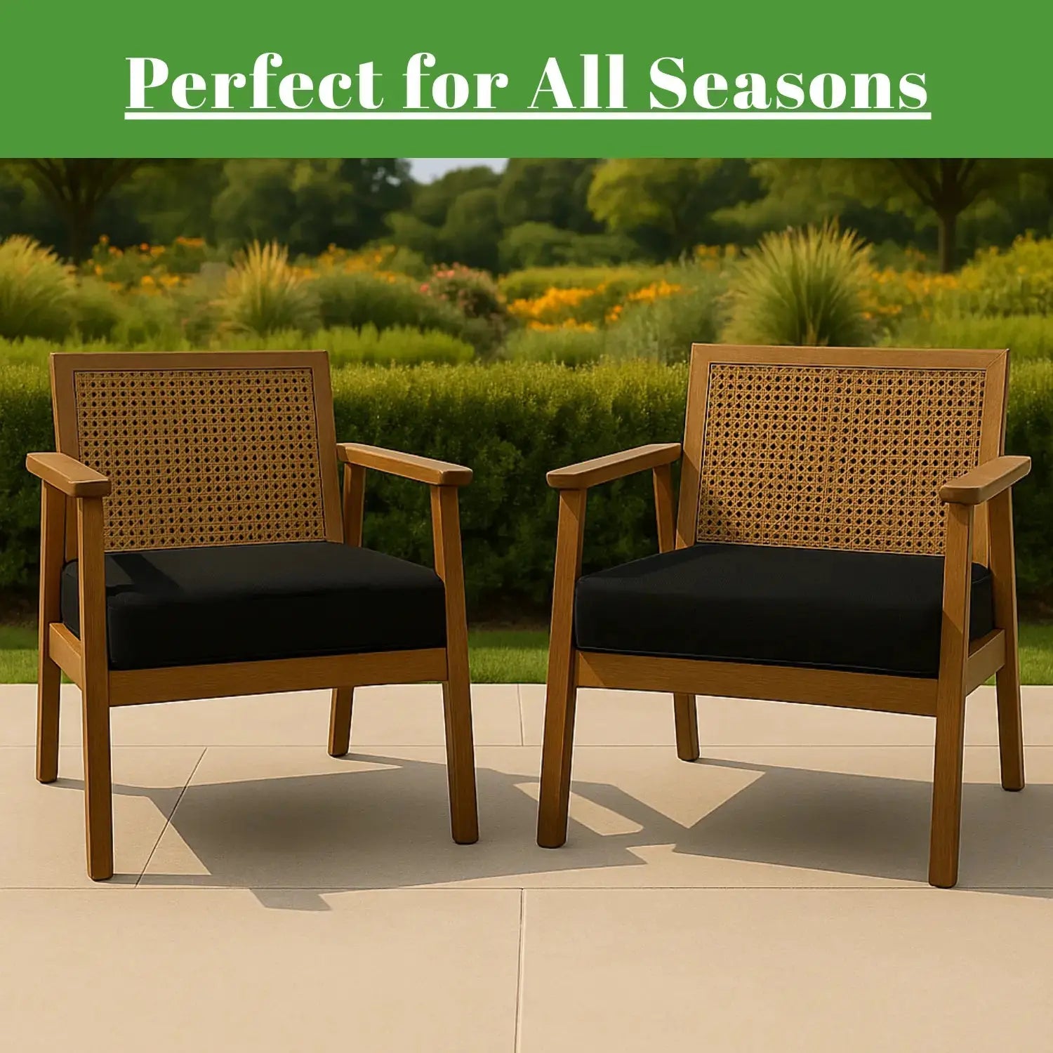 Dazzle Collection Garden Seat Pads Cushions for Rattan Furniture 100% Waterproof Indoor Outdoor Chair Pads Office Garden Patio Chair Cushions Seat Pad Dazzle Collection uk