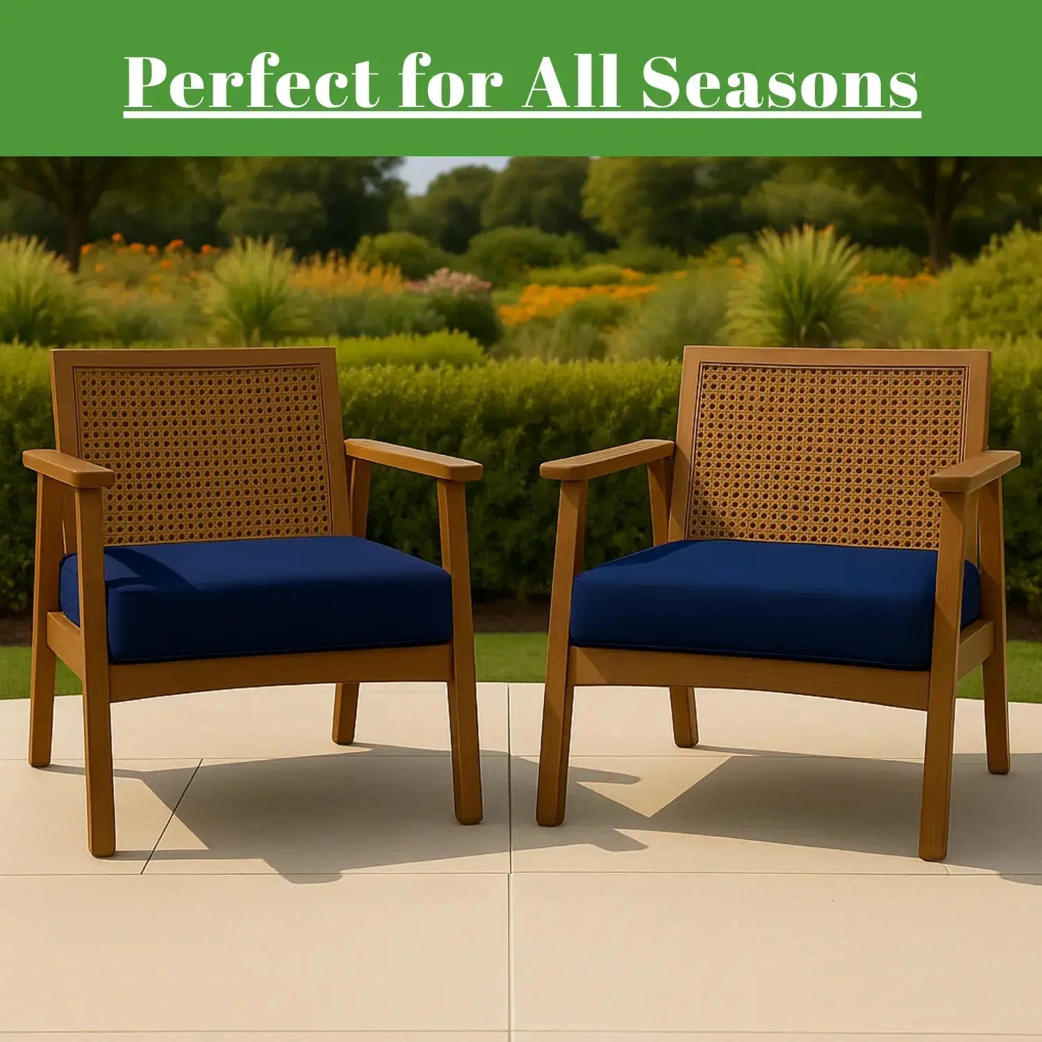 Dazzle Collection Garden Seat Pads Cushions for Rattan Furniture 100% Waterproof Indoor Outdoor Chair Pads Office Garden Patio Chair Cushions Seat Pad Dazzle Collection uk