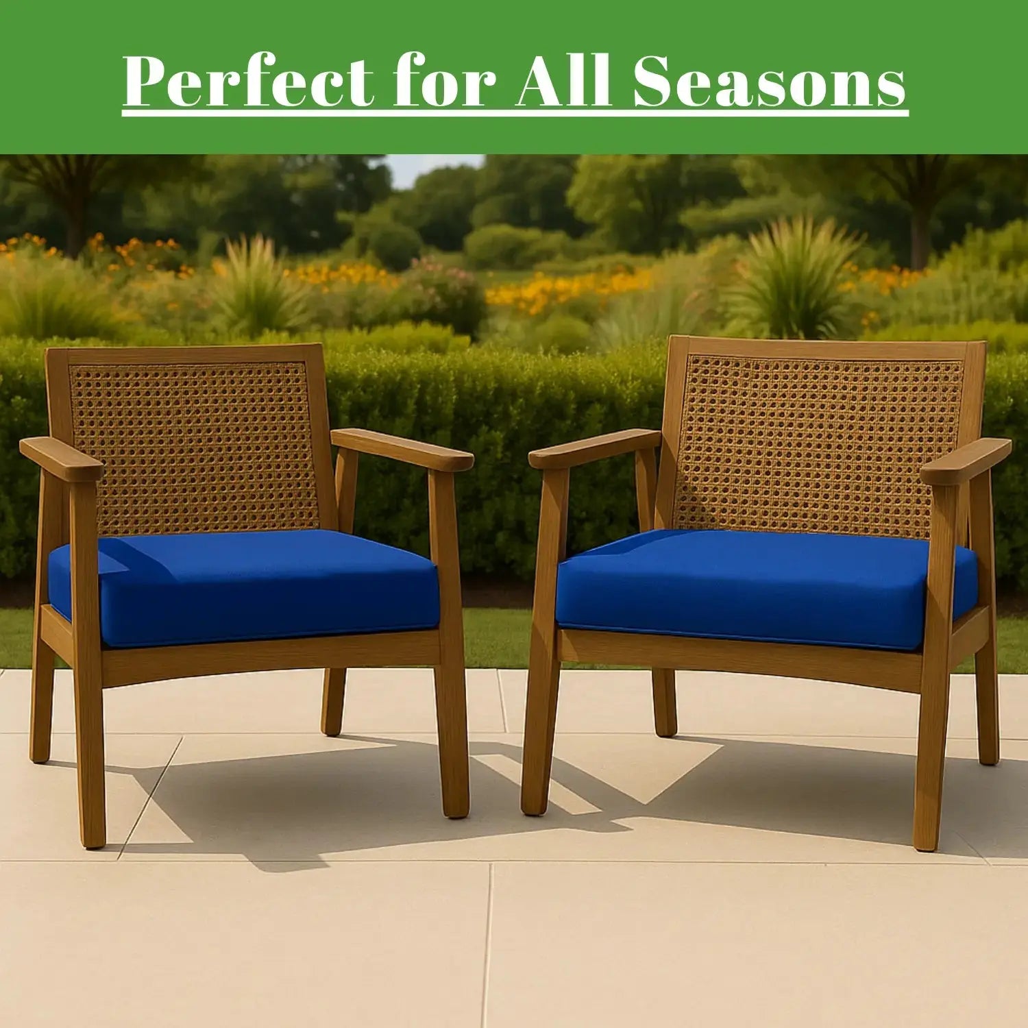 Dazzle Collection Garden Seat Pads Cushions for Rattan Furniture 100% Waterproof Indoor Outdoor Chair Pads Office Garden Patio Chair Cushions Seat Pad Dazzle Collection uk