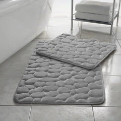 Dazzle Collection Memory Foam Bath Mat Set Super Absorbent Extra Soft Non-Slip Pebble Bath Mats for Bathroom Floor Dry Bath Rugs Washable ‎Dazzle Collection