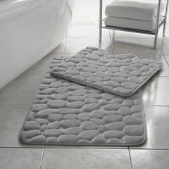 Dazzle Collection Memory Foam Bath Mat Set Super Absorbent Extra Soft Non-Slip Pebble Bath Mats for Bathroom Floor Dry Bath Rugs Washable ‎Dazzle Collection