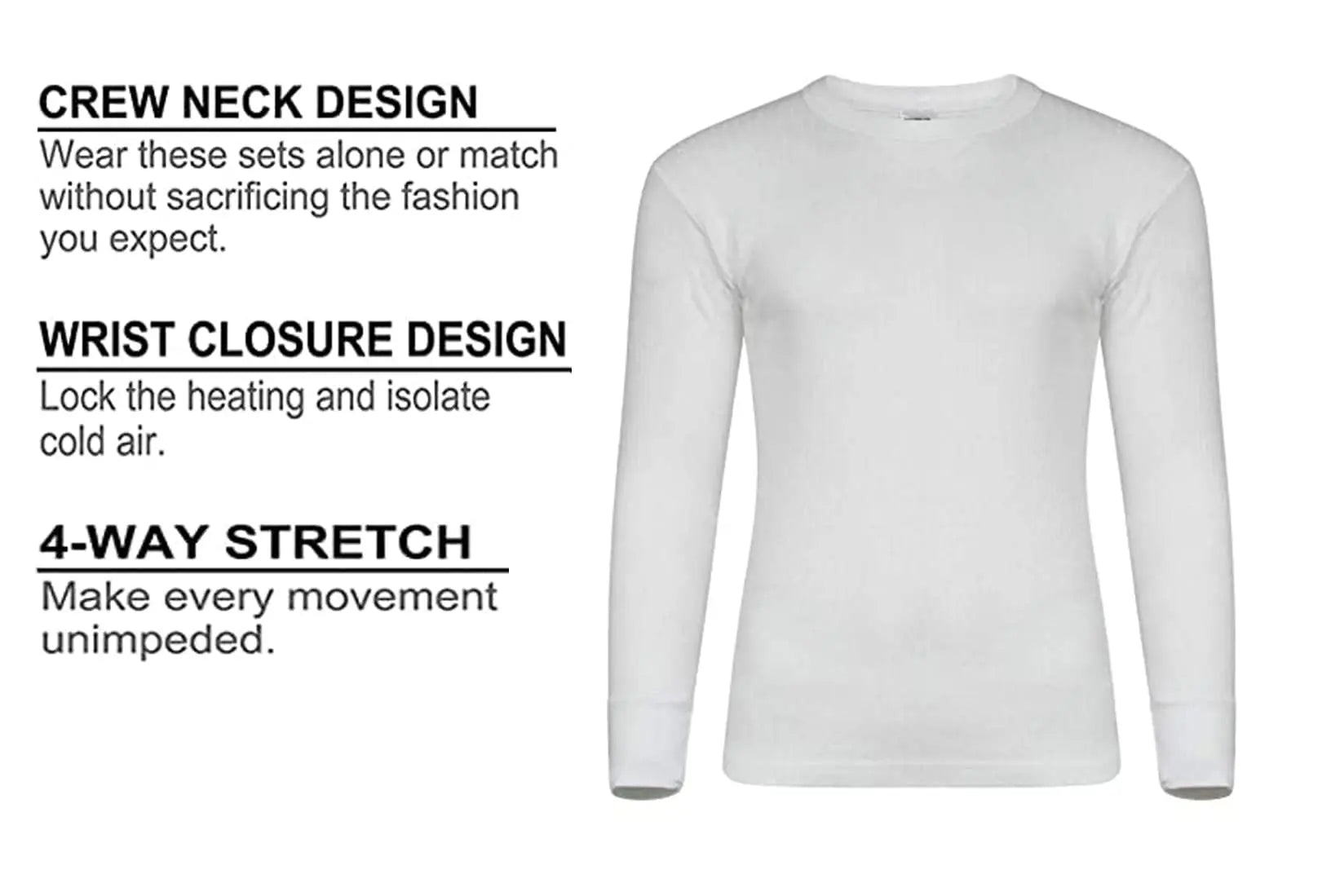 Dazzle Collection Men's Long John Lightweight Thermal Underwear Set Long Sleeve Top and Trousers Warm Bottom Heat Suit for Winters Dazzle Collection uk