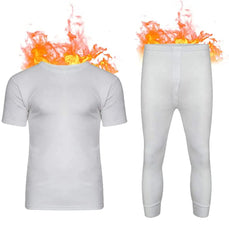 Dazzle Collection Men's Long John Lightweight Thermal Underwear Set Short Sleeve Top and Trousers Warm Bottom Heat Suit for Winters Dazzle Collection