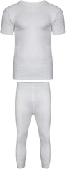 Dazzle Collection Men's Long John Lightweight Thermal Underwear Set Short Sleeve Top and Trousers Warm Bottom Heat Suit for Winters Dazzle Collection
