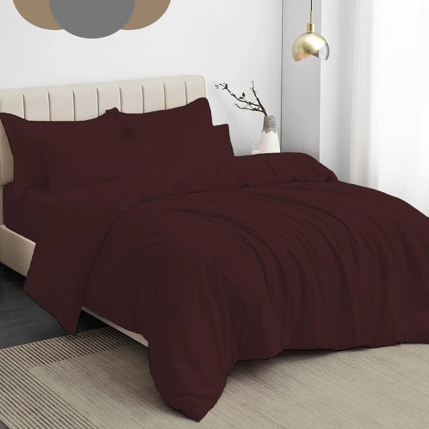 Dazzle Collection Plain Dyed DUVET COVER SET with Matching Pillowcases Luxury 100% PolyCotton Bedroom Bedding Bed Set Easy Care UK Sizes Bedding Set Dazzle Collection uk