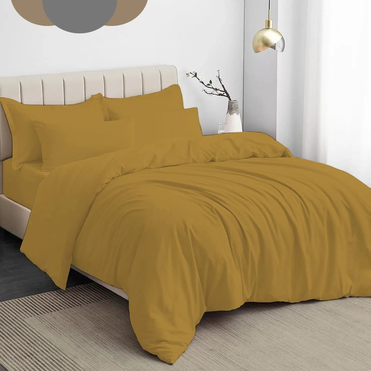 Dazzle Collection Plain Dyed DUVET COVER SET with Matching Pillowcases Luxury 100% PolyCotton Bedroom Bedding Bed Set Easy Care UK Sizes Bedding Set Dazzle Collection uk