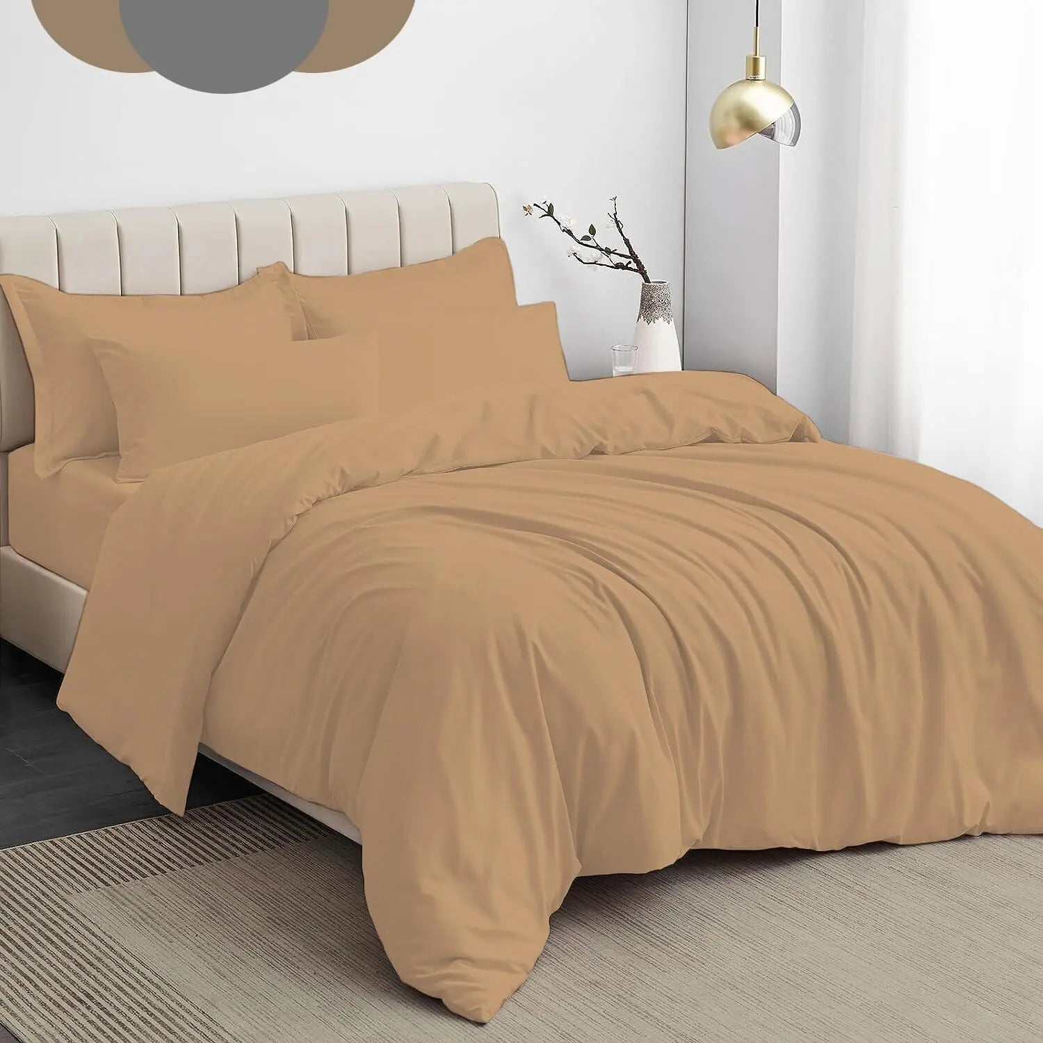 Dazzle Collection Plain Dyed DUVET COVER SET with Matching Pillowcases Luxury 100% PolyCotton Bedroom Bedding Bed Set Easy Care UK Sizes Bedding Set Dazzle Collection uk