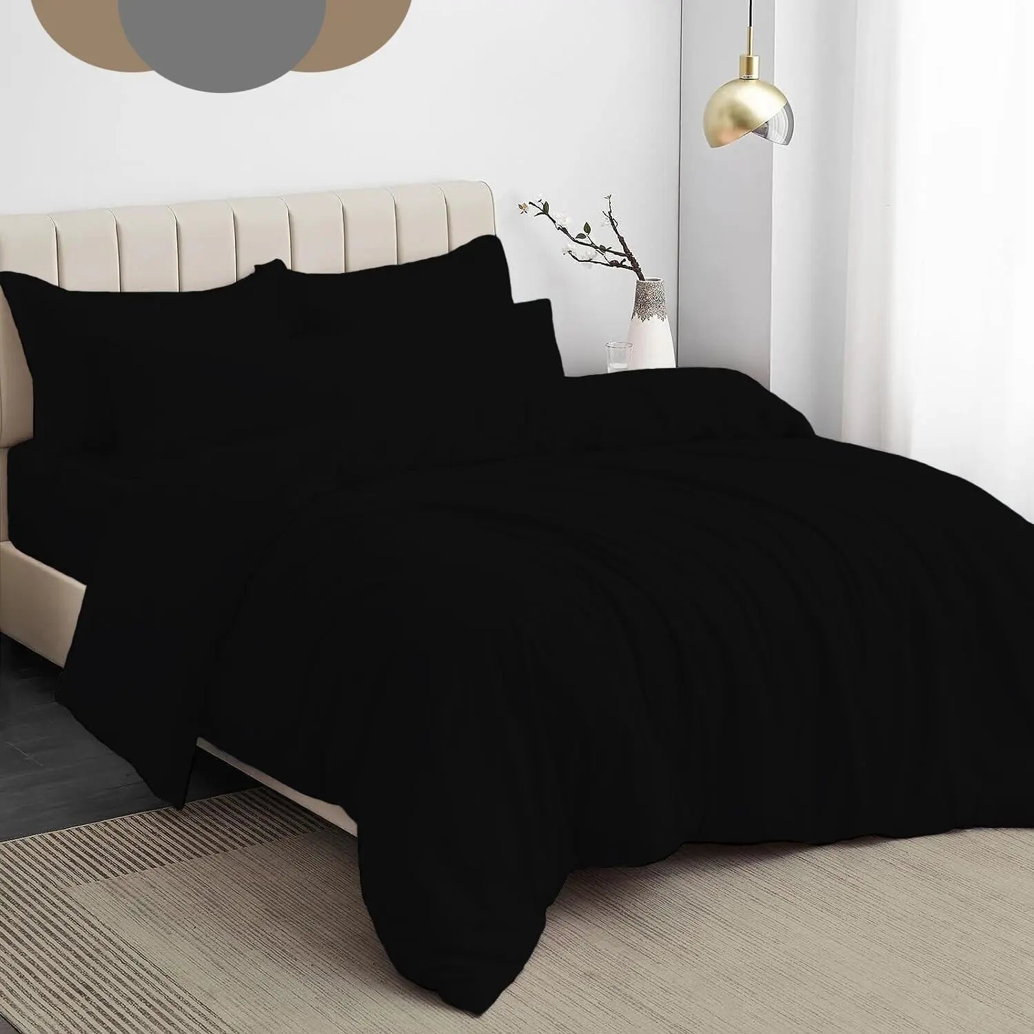 Dazzle Collection Plain Dyed DUVET COVER SET with Matching Pillowcases Luxury 100% PolyCotton Bedroom Bedding Bed Set Easy Care UK Sizes Bedding Set Dazzle Collection uk