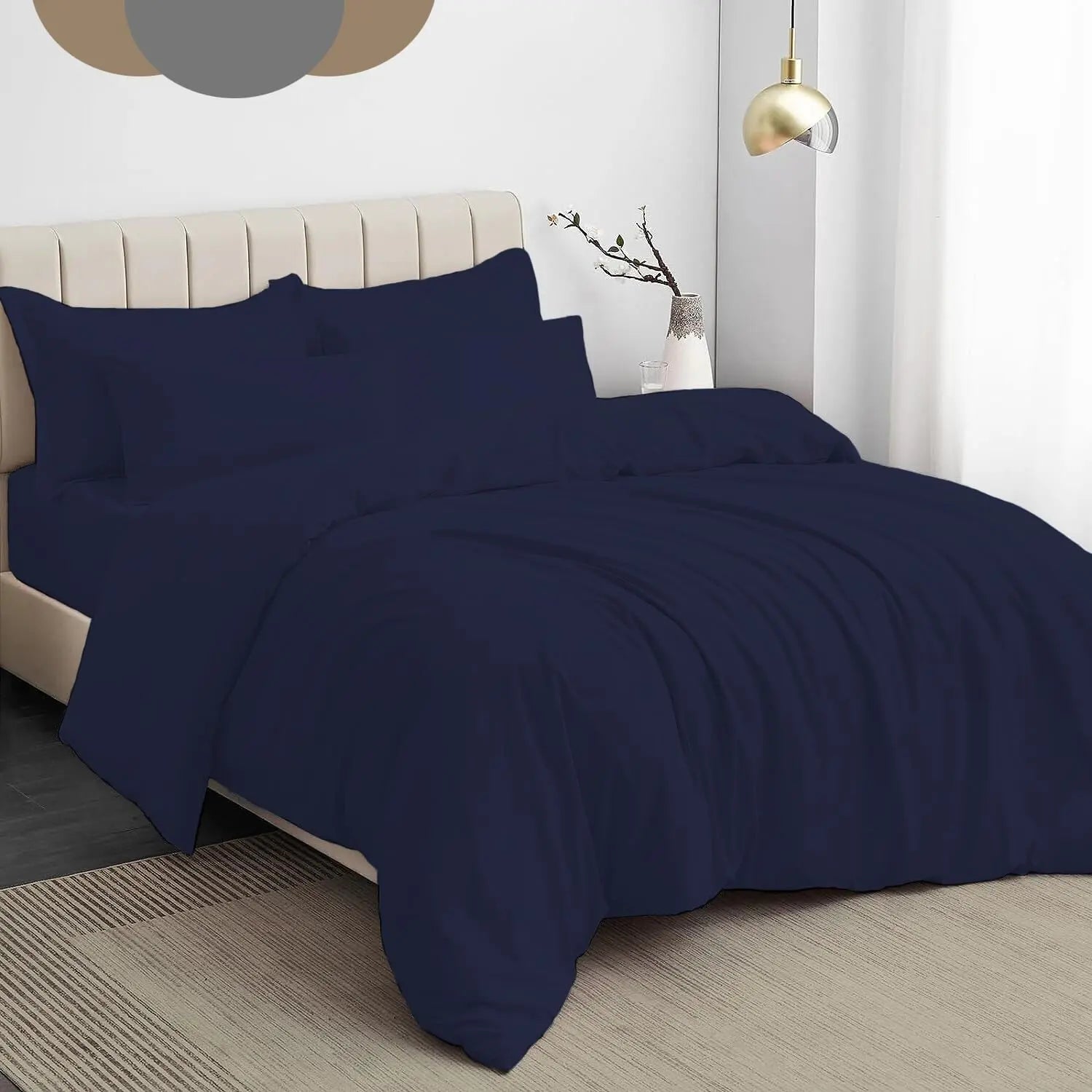 Dazzle Collection Plain Dyed DUVET COVER SET with Matching Pillowcases Luxury 100% PolyCotton Bedroom Bedding Bed Set Easy Care UK Sizes Bedding Set Dazzle Collection uk