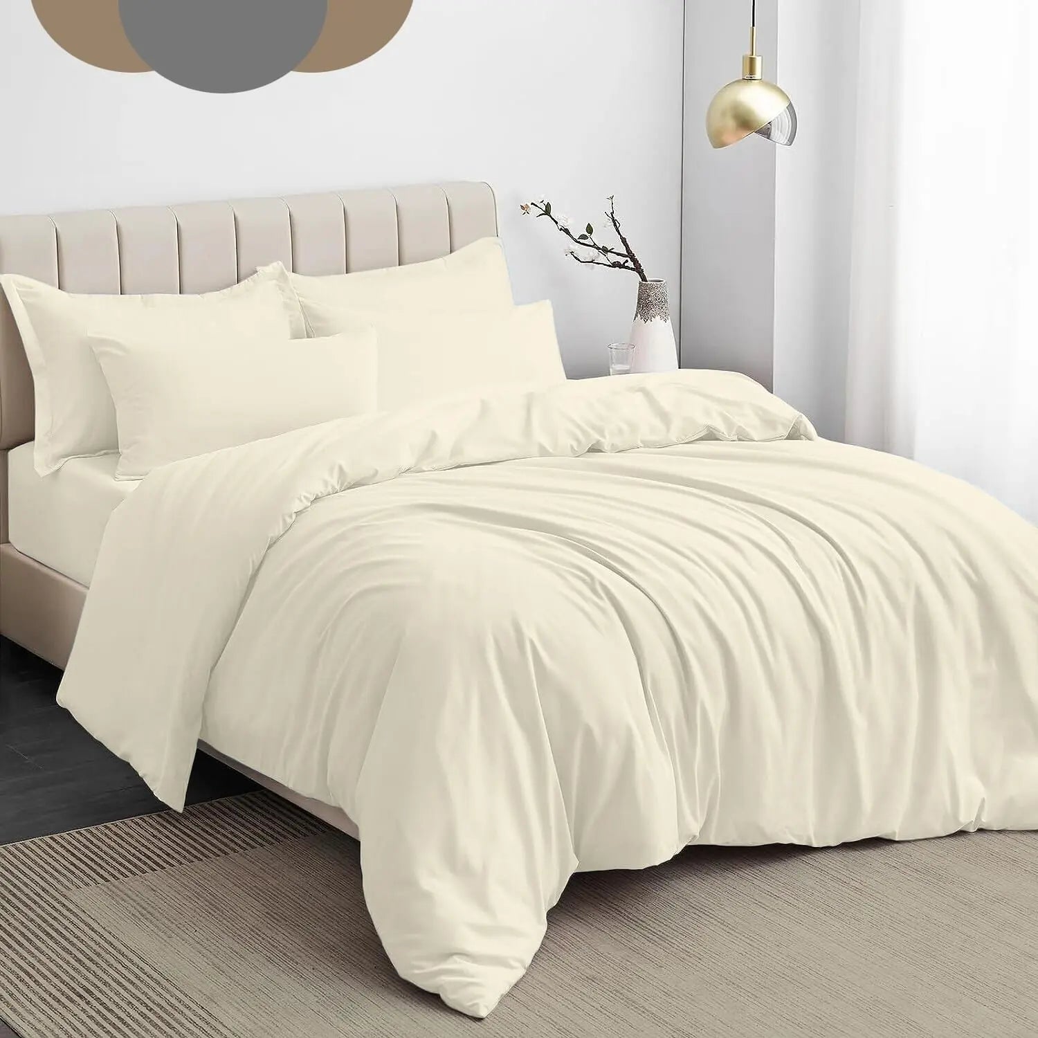 Dazzle Collection Plain Dyed DUVET COVER SET with Matching Pillowcases Luxury 100% PolyCotton Bedroom Bedding Bed Set Easy Care UK Sizes Bedding Set Dazzle Collection uk