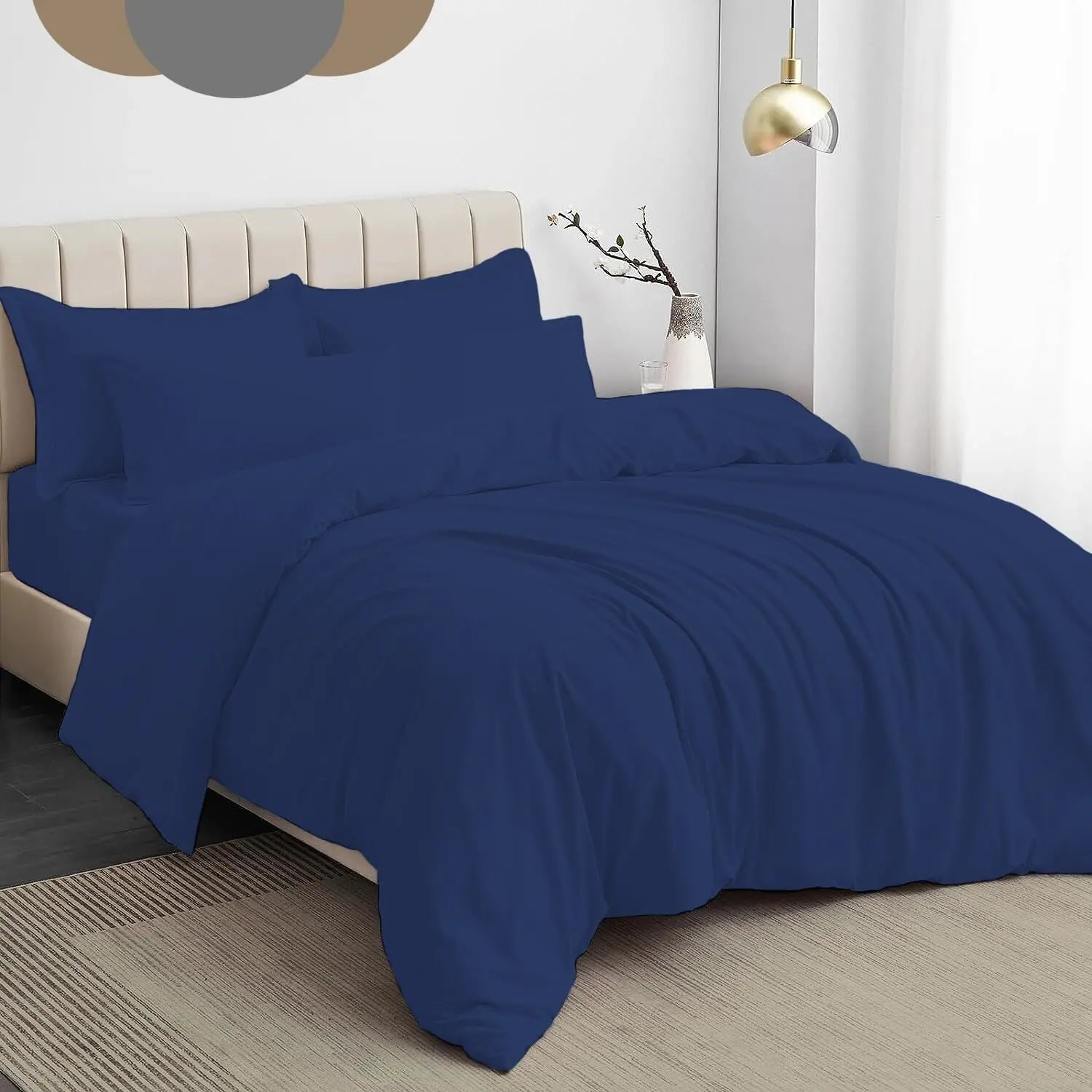 Dazzle Collection Plain Dyed DUVET COVER SET with Matching Pillowcases Luxury 100% PolyCotton Bedroom Bedding Bed Set Easy Care UK Sizes Bedding Set Dazzle Collection uk