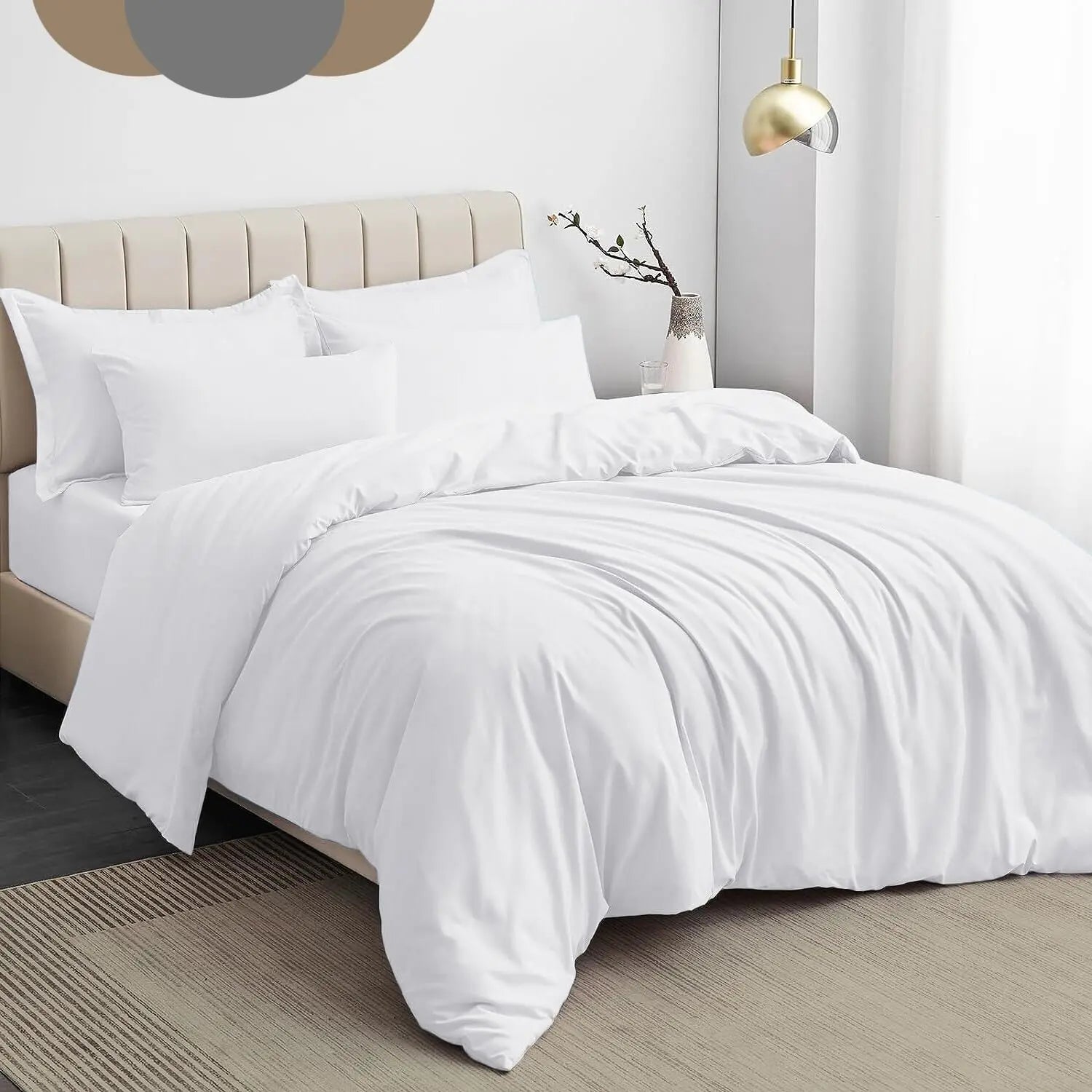 Dazzle Collection Plain Dyed DUVET COVER SET with Matching Pillowcases Luxury 100% PolyCotton Bedroom Bedding Bed Set Easy Care UK Sizes Bedding Set Dazzle Collection uk