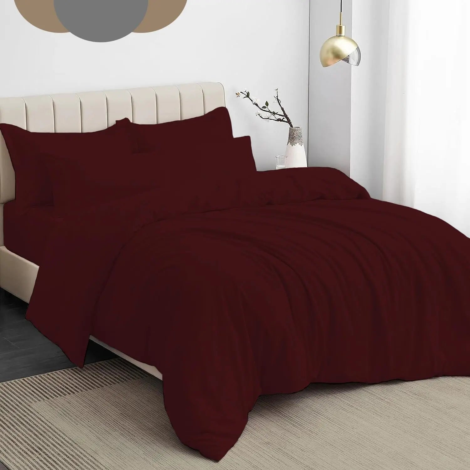 Dazzle Collection Plain Dyed DUVET COVER SET with Matching Pillowcases Luxury 100% PolyCotton Bedroom Bedding Bed Set Easy Care UK Sizes Bedding Set Dazzle Collection uk