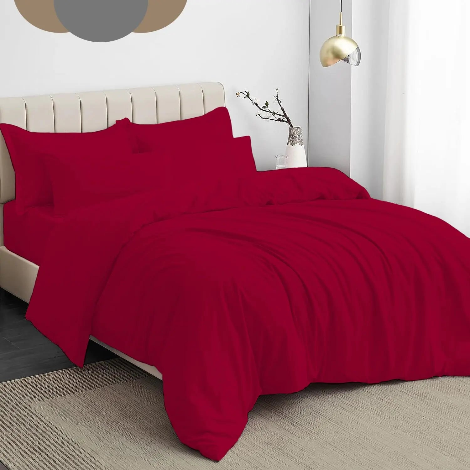 Dazzle Collection Plain Dyed DUVET COVER SET with Matching Pillowcases Luxury 100% PolyCotton Bedroom Bedding Bed Set Easy Care UK Sizes Bedding Set Dazzle Collection uk
