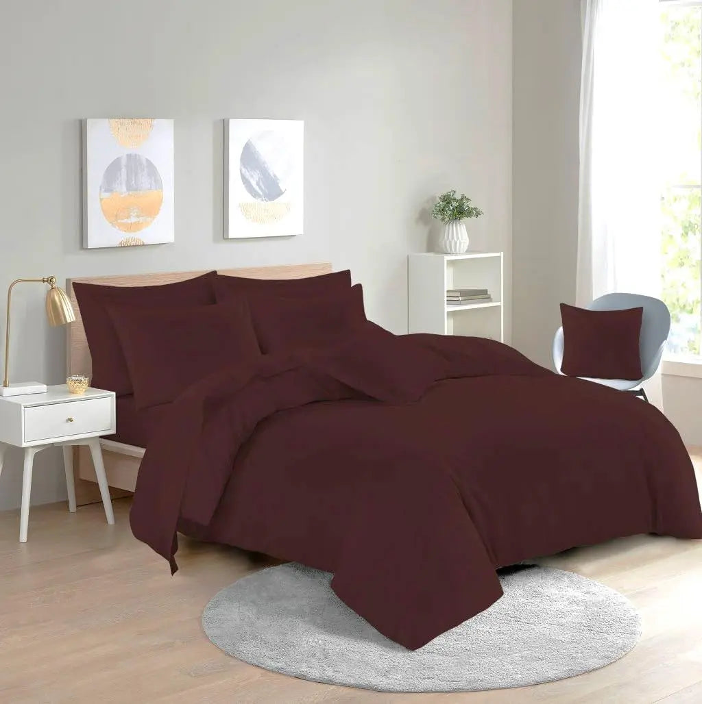 Dazzle Collection Plain Dyed DUVET COVER SET with Matching Pillowcases Luxury 100% PolyCotton Bedroom Bedding Bed Set Easy Care UK Sizes Bedding Set Dazzle Collection uk