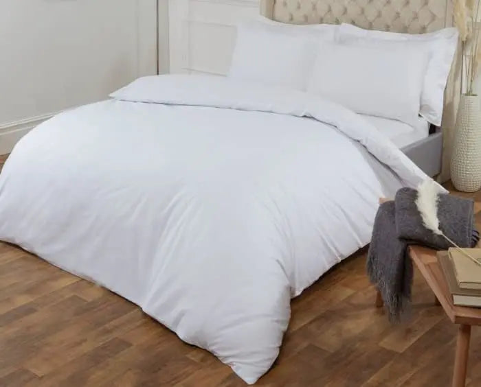 Dazzle Collection Plain Dyed DUVET COVER SET with Matching Pillowcases Luxury 100% PolyCotton Bedroom Bedding Bed Set Easy Care UK Sizes Bedding Set Dazzle Collection uk