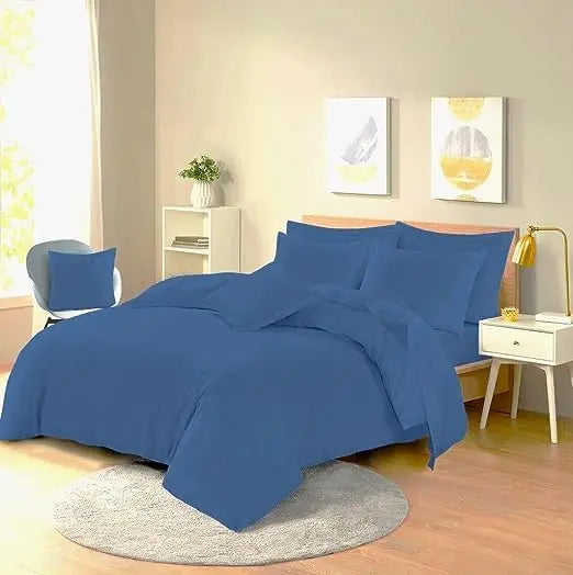 Dazzle Collection Plain Dyed DUVET COVER SET with Matching Pillowcases Luxury 100% PolyCotton Bedroom Bedding Bed Set Easy Care UK Sizes Bedding Set Dazzle Collection uk