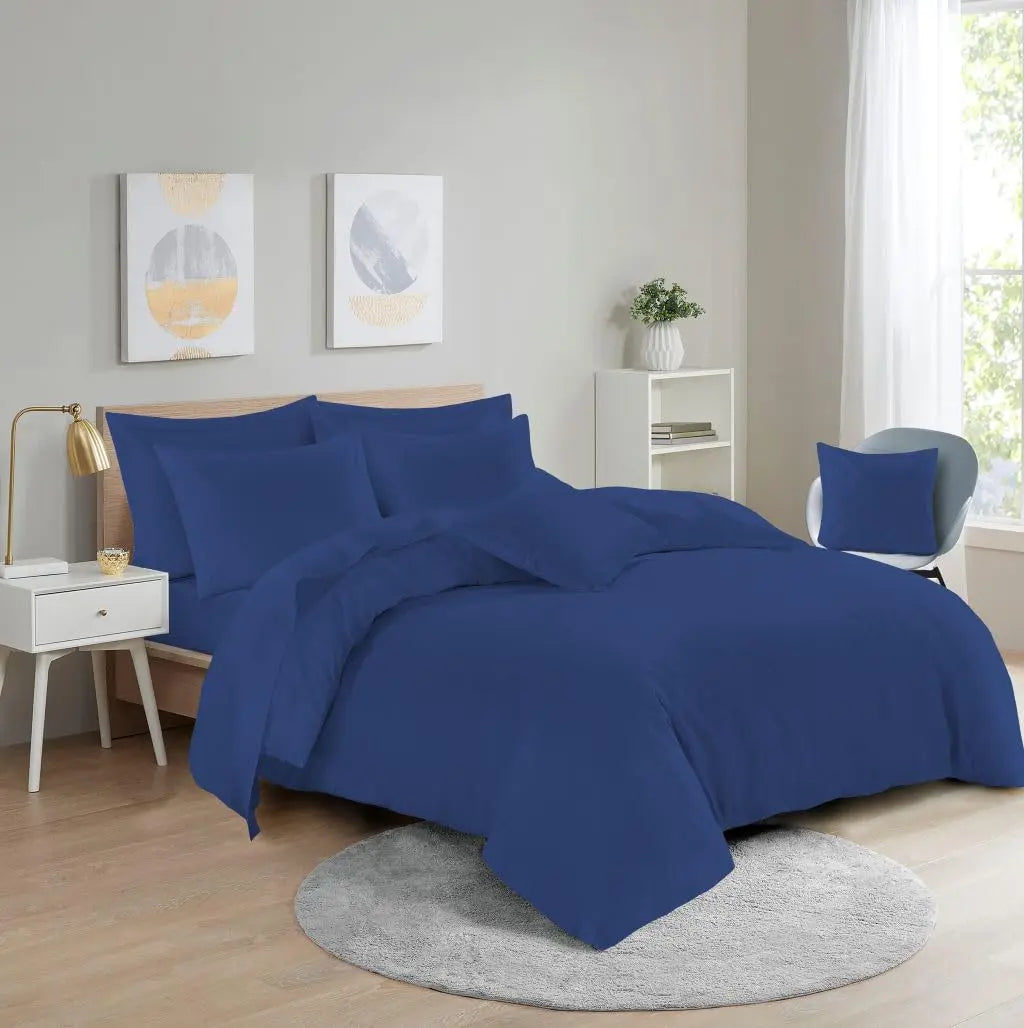 Dazzle Collection Plain Dyed DUVET COVER SET with Matching Pillowcases Luxury 100% PolyCotton Bedroom Bedding Bed Set Easy Care UK Sizes Bedding Set Dazzle Collection uk