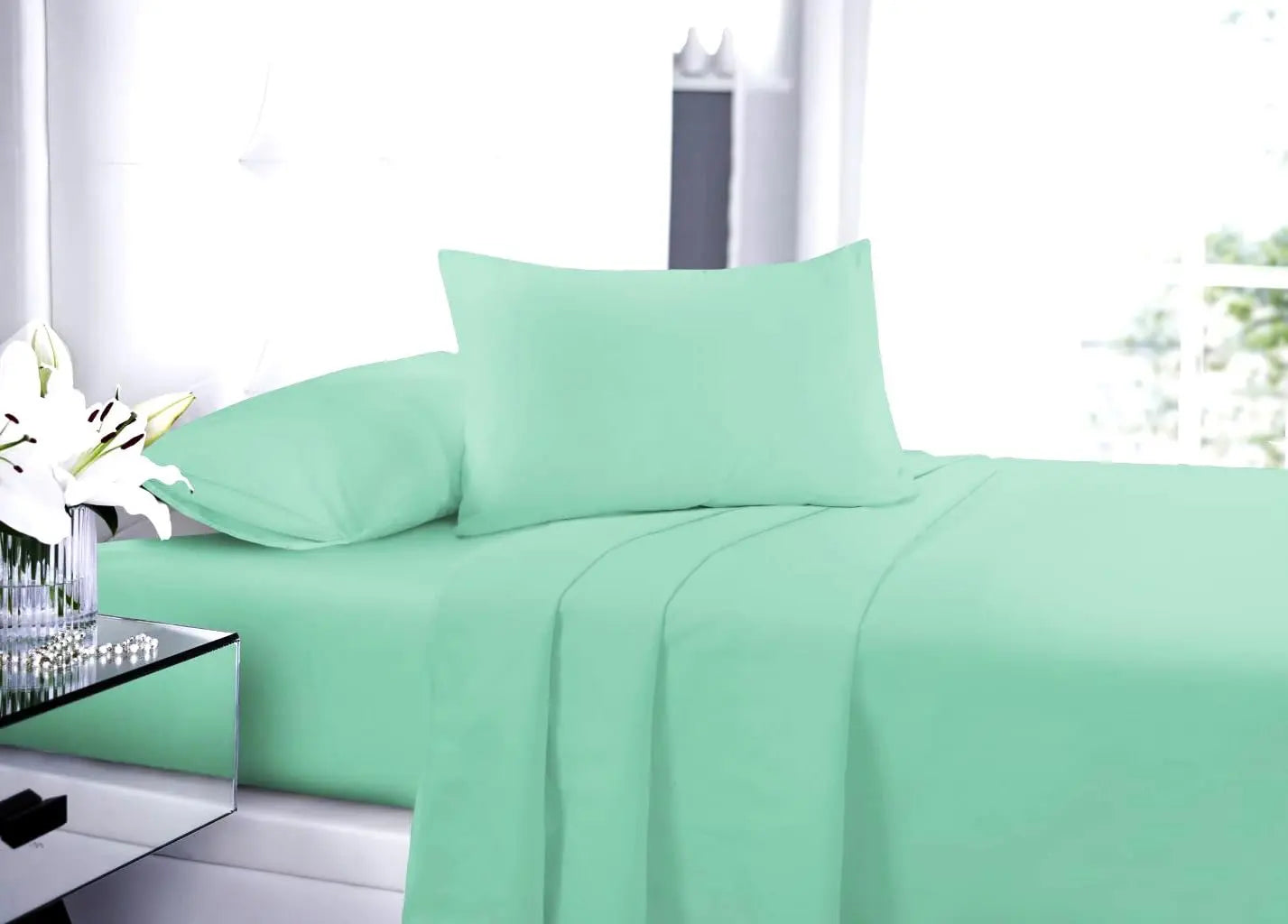 Dazzle Collection Plain Dyed DUVET COVER SET with Matching Pillowcases Luxury 100% PolyCotton Bedroom Bedding Bed Set Easy Care UK Sizes Bedding Set Dazzle Collection uk