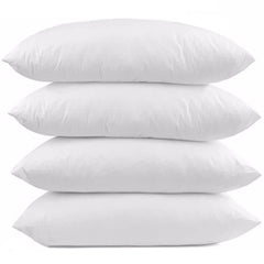 Dazzle Collection Set of 4 Poly Cotton Bed Pillows with Hallow Fibre Polyester Filling-Soft Bounce & Medium Firm Bed Pillows Support for All Sleep Styles (45 x 72cm) (4) ‎Dazzle Collection