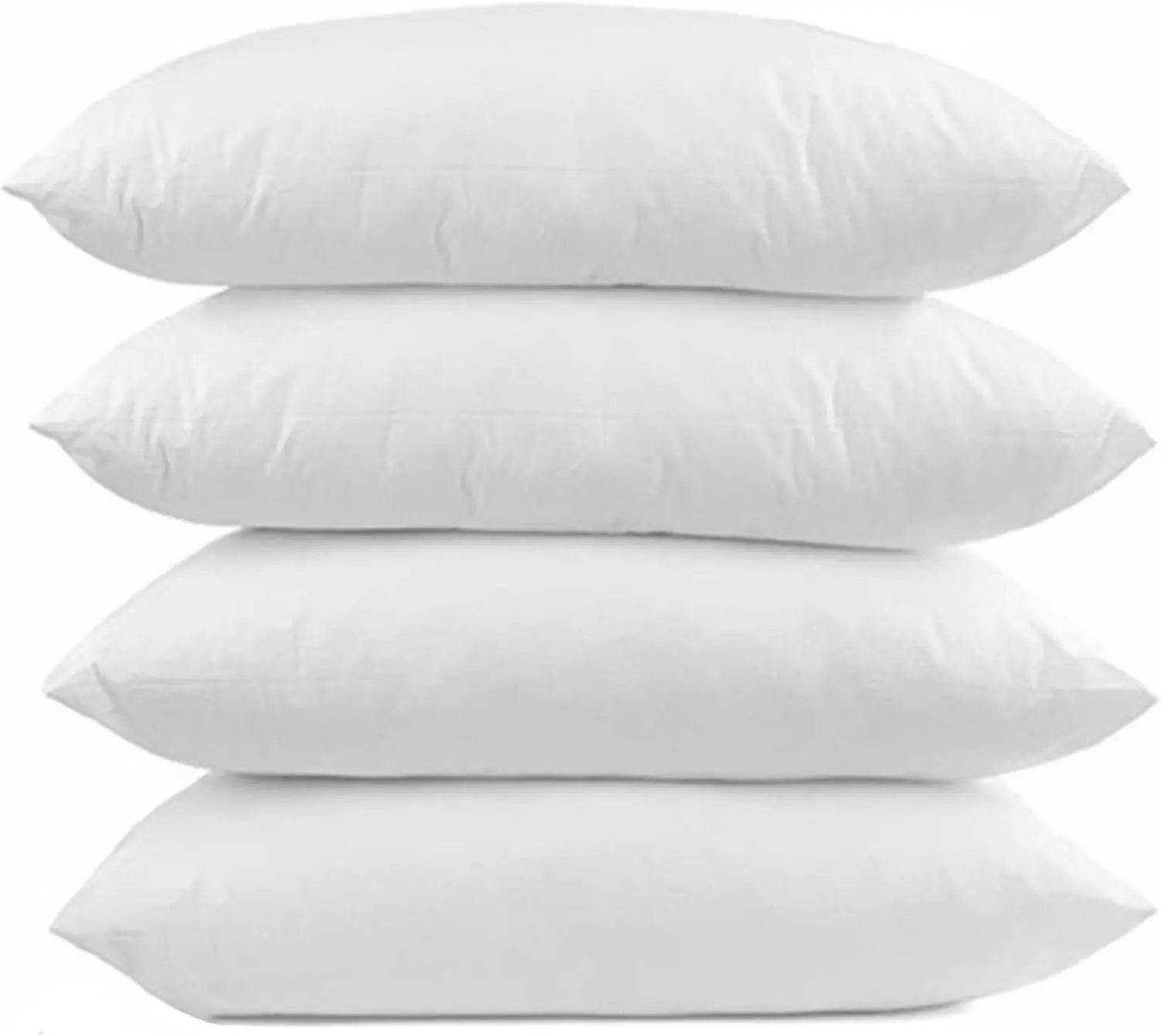 Dazzle Collection Set of 4 Poly Cotton Bed Pillows with Hallow Fibre Polyester Filling-Soft Bounce & Medium Firm Bed Pillows Support for All Sleep Styles (45 x 72cm) (4) ‎Dazzle Collection