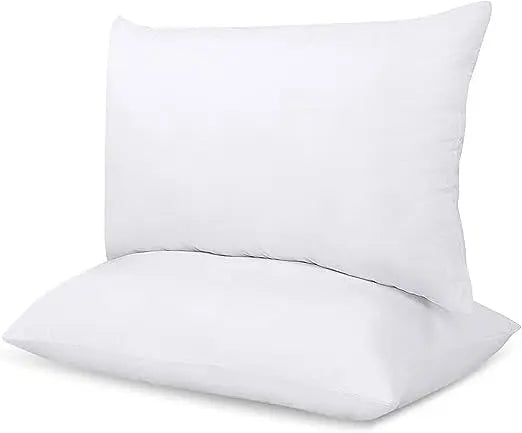 Dazzle Collection Set of 4 Poly Cotton Bed Pillows with Hallow Fibre Polyester Filling-Soft Bounce & Medium Firm Bed Pillows Support for All Sleep Styles (45 x 72cm) (4) ‎Dazzle Collection