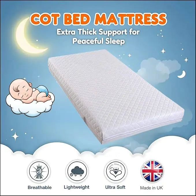 Dazzle Collection Super Soft Cot Bed Mattress Breathable Foam Extra Thick and Cushy Comfortable Washable Mattress ‎Dazzle Collection