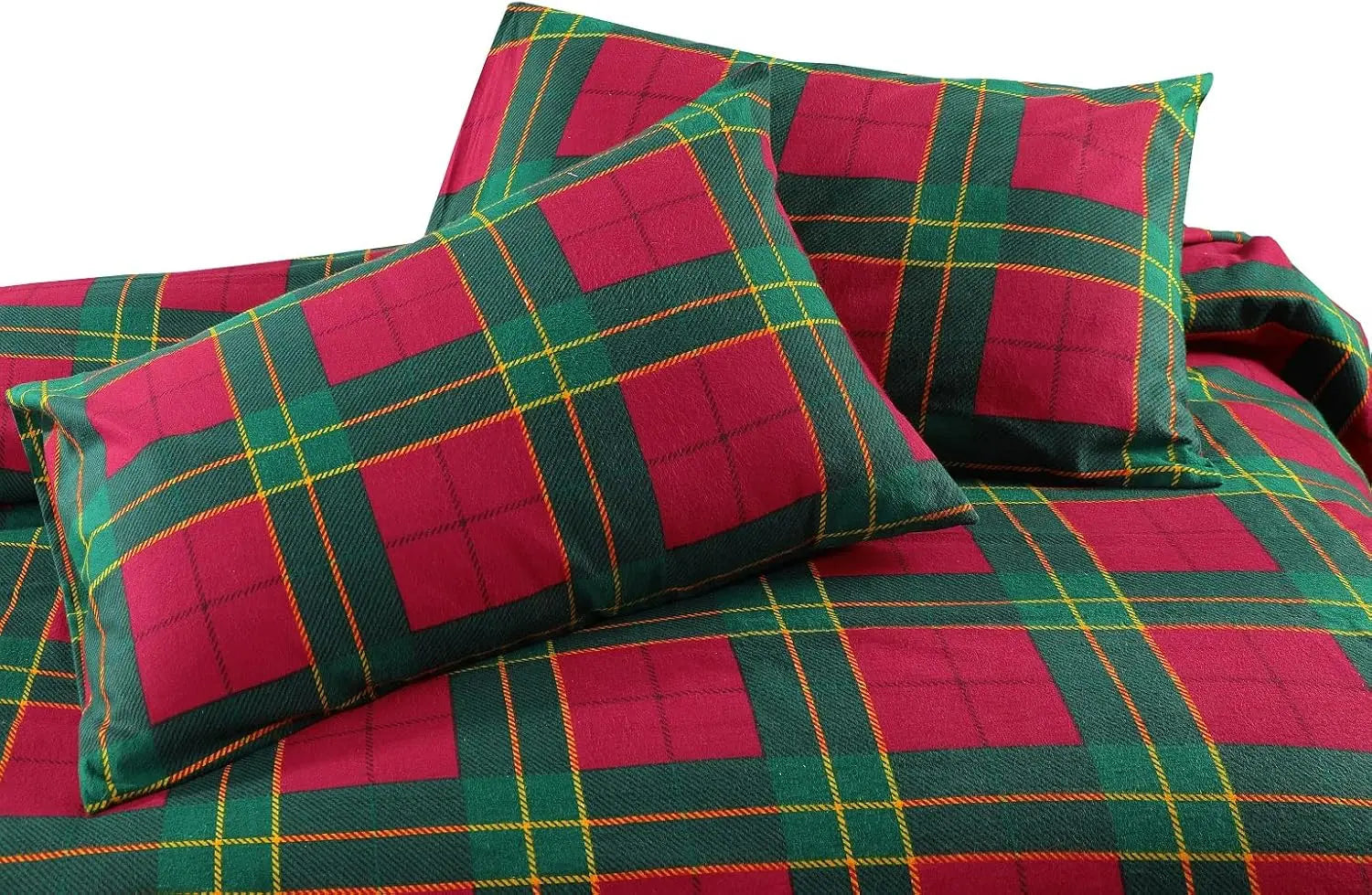 Dazzle Collection Tartan Check Flannelette sheets Thermal 100% Brushed Cotton Sheets Sets ‎Dazzle Collection