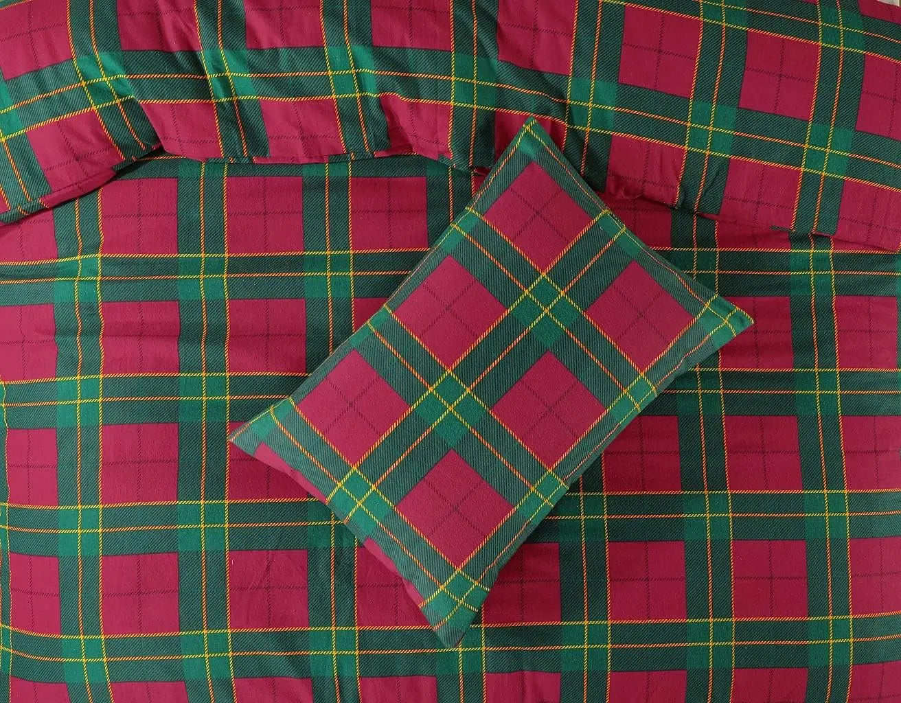 Dazzle Collection Tartan Check Flannelette sheets Thermal 100% Brushed Cotton Sheets Sets ‎Dazzle Collection