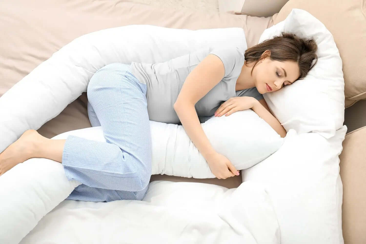 Dazzle Collection U Shape Pillowcase Cover Soft Cuddly- Maternity Hips, Legs, Belly for Pregnancy & Back Support Pillow Cover Only Comfort long cushion body Pillow Cover (Black, 12 FT) ‎Dazzle Collection