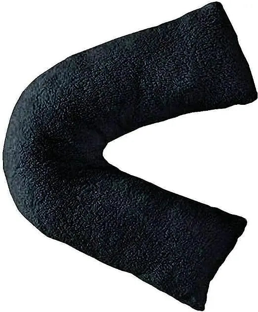 Dazzle Collection V Shaped pillow Teddy Bear Fleece Complete Pillow or Case for support Maternity Back Neck Soft Warm Plush Cosy Pillow Dazzle Collection uk