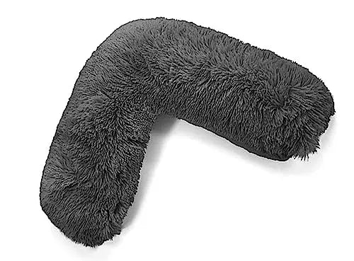 Dazzle Collection V Shaped pillow Teddy Bear Fleece Complete Pillow or Case for support Maternity Back Neck Soft Warm Plush Cosy Pillow Dazzle Collection uk