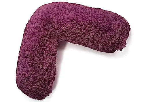 Dazzle Collection V Shaped pillow Teddy Bear Fleece Complete Pillow or Case for support Maternity Back Neck Soft Warm Plush Cosy Pillow Dazzle Collection uk