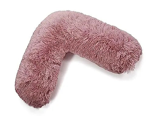 Dazzle Collection V Shaped pillow Teddy Bear Fleece Complete Pillow or Case for support Maternity Back Neck Soft Warm Plush Cosy Pillow Dazzle Collection uk