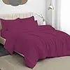 Dazzle Collection® Plain Dyed DUVET COVER SET with Matching Pillowcases Luxury 100% PolyCotton Bedroom Bedding Bed Set Easy Care UK Sizes Bedding Set (Double, Fuchsia)