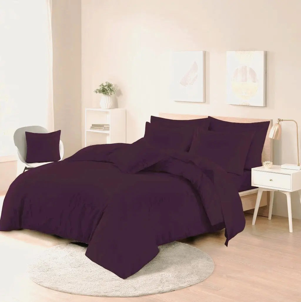 Dazzle Collection® Plain Dyed DUVET COVER SET with Matching Pillowcases Dazzle Collection uk