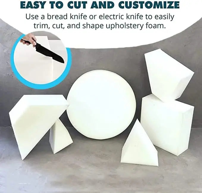 Dazzle Collection® Upholstery foam High Density White Medium Firm Foam Cut To Any Size for Cushions Seat Pad Seating Dining Seat Stool Chair DIY Art and Craft and Other Upholstery Use ‎Dazzle Collection