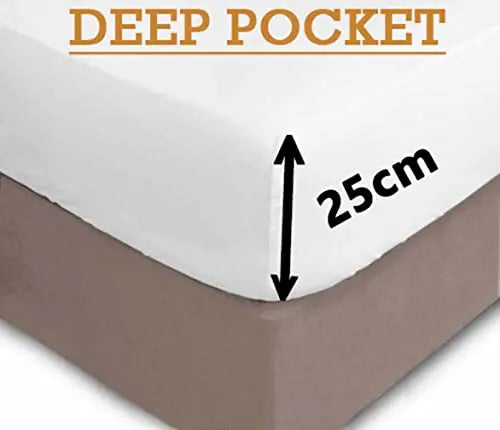 Fitted Sheet 100% Egyptian Cotton 200 Thread Count 25cm Deep Fitted Bed Sheet Hotel Quality Soft & Crisp Cotton Bedding Set (Fuchsia, Single) Dazzle Collection uk