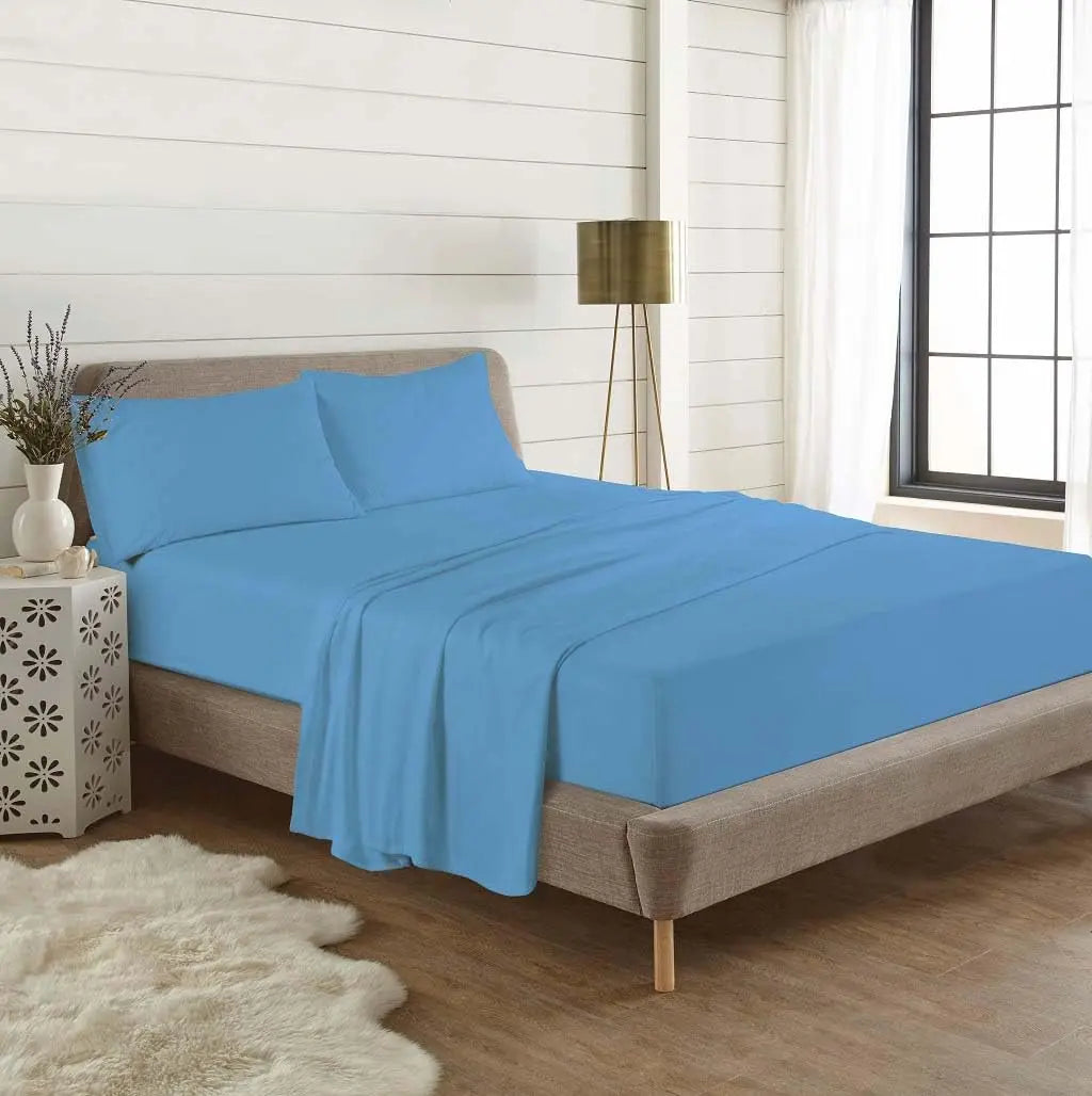 Flat Sheet 100% Brushed Cotton Luxury Thermal Soft and Cozy Flannelette Flat Sheets Quality Bedding Set Dazzle Collection uk