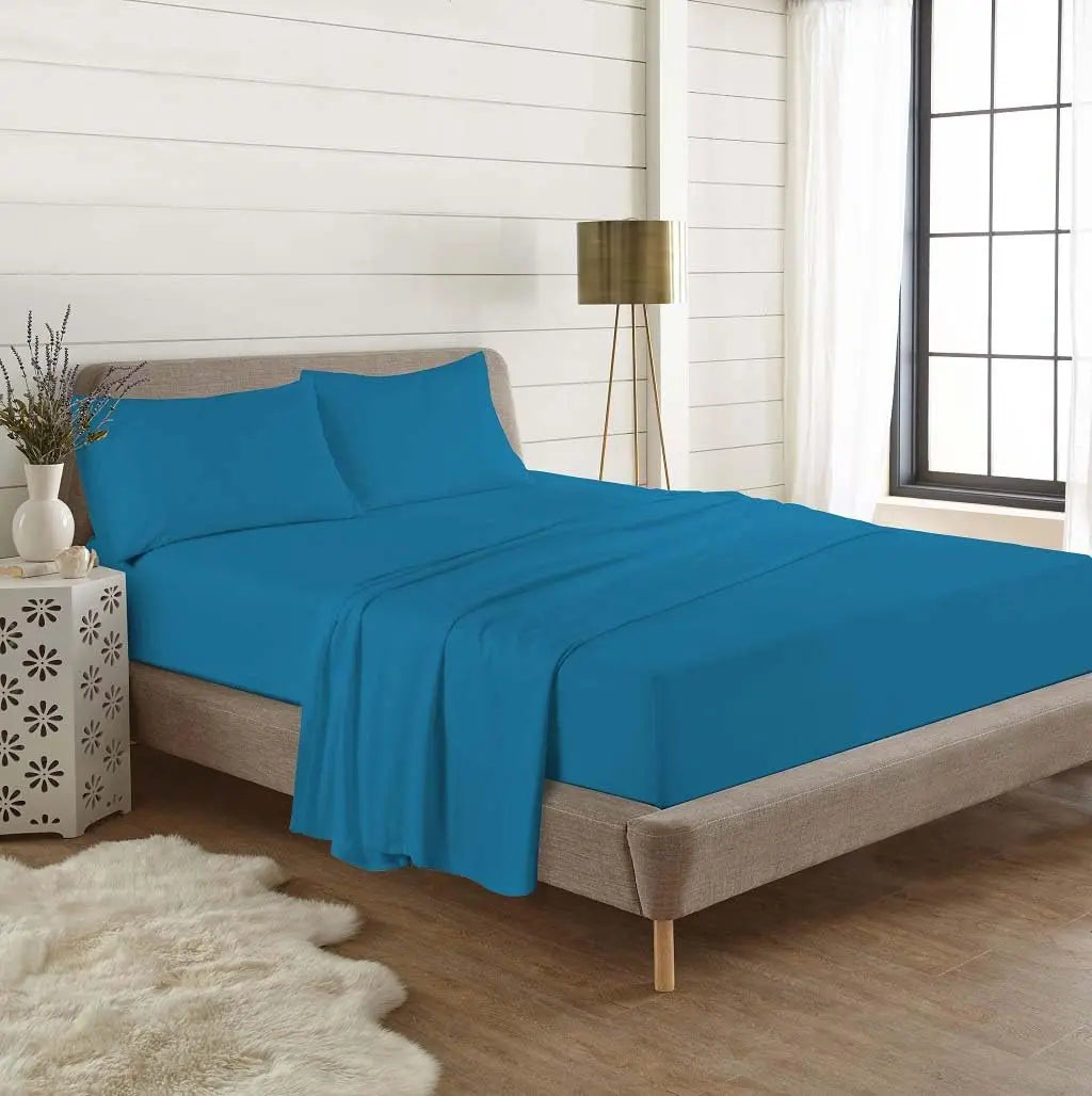 Flat Sheet 100% Brushed Cotton Luxury Thermal Soft and Cozy Flannelette Flat Sheets Quality Bedding Set Dazzle Collection uk