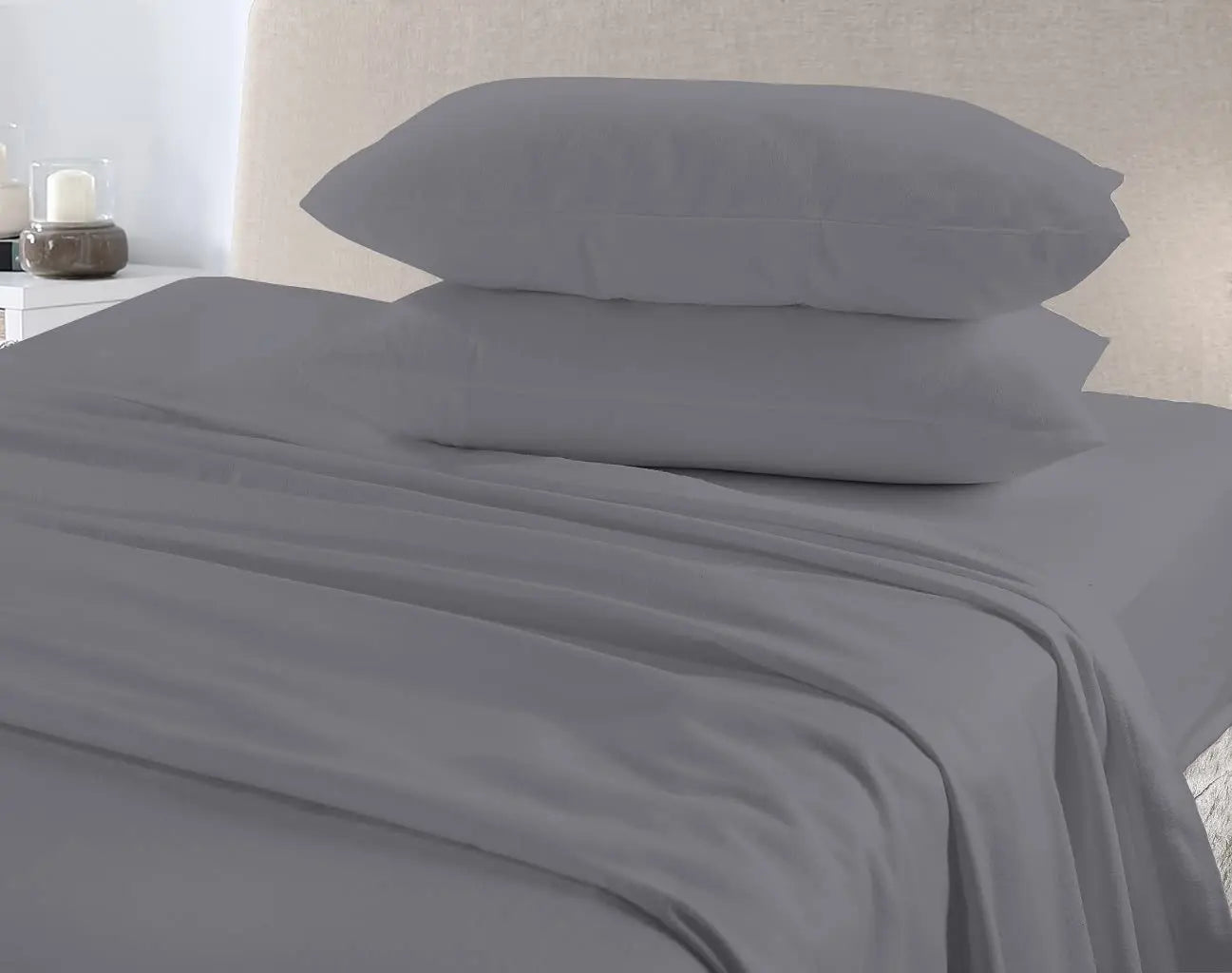 Flat Sheet 100% Brushed Cotton Luxury Thermal Soft and Cozy Flannelette Flat Sheets Quality Bedding Set Dazzle Collection uk