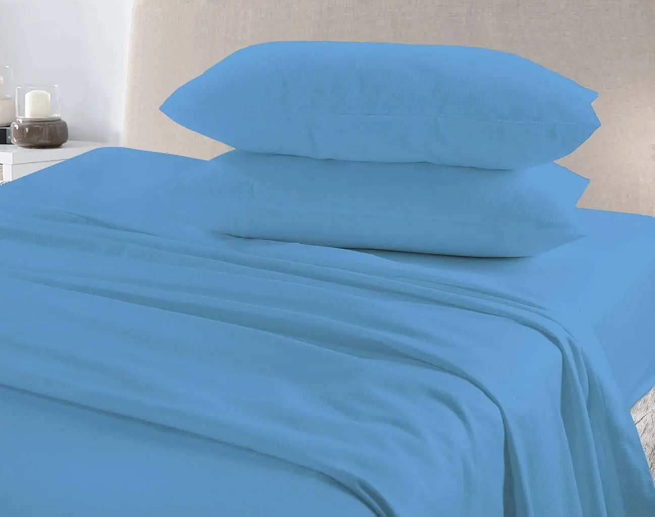 Flat Sheet 100% Brushed Cotton Luxury Thermal Soft and Cozy Flannelette Flat Sheets Quality Bedding Set Dazzle Collection uk