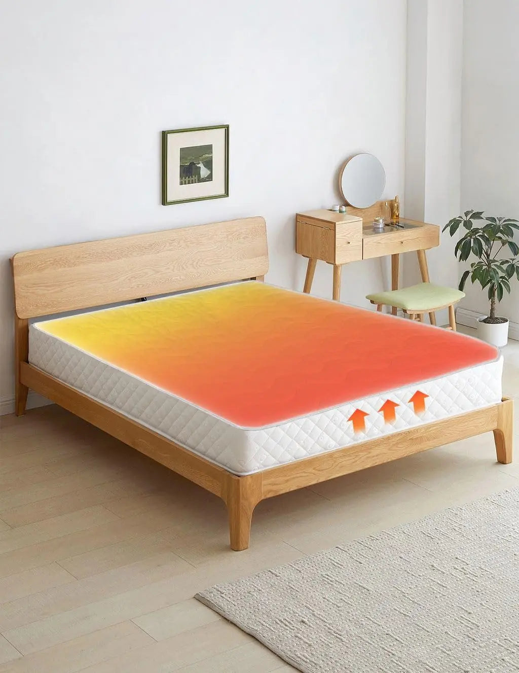 Heating Thermal Mattress Topper 3 Layer Insulated Self Retaining System Mattress Topper Dazzle Collection uk