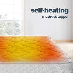 Heating Thermal Mattress Topper 3 Layer Insulated Self Retaining System Mattress Topper Dazzle Collection uk