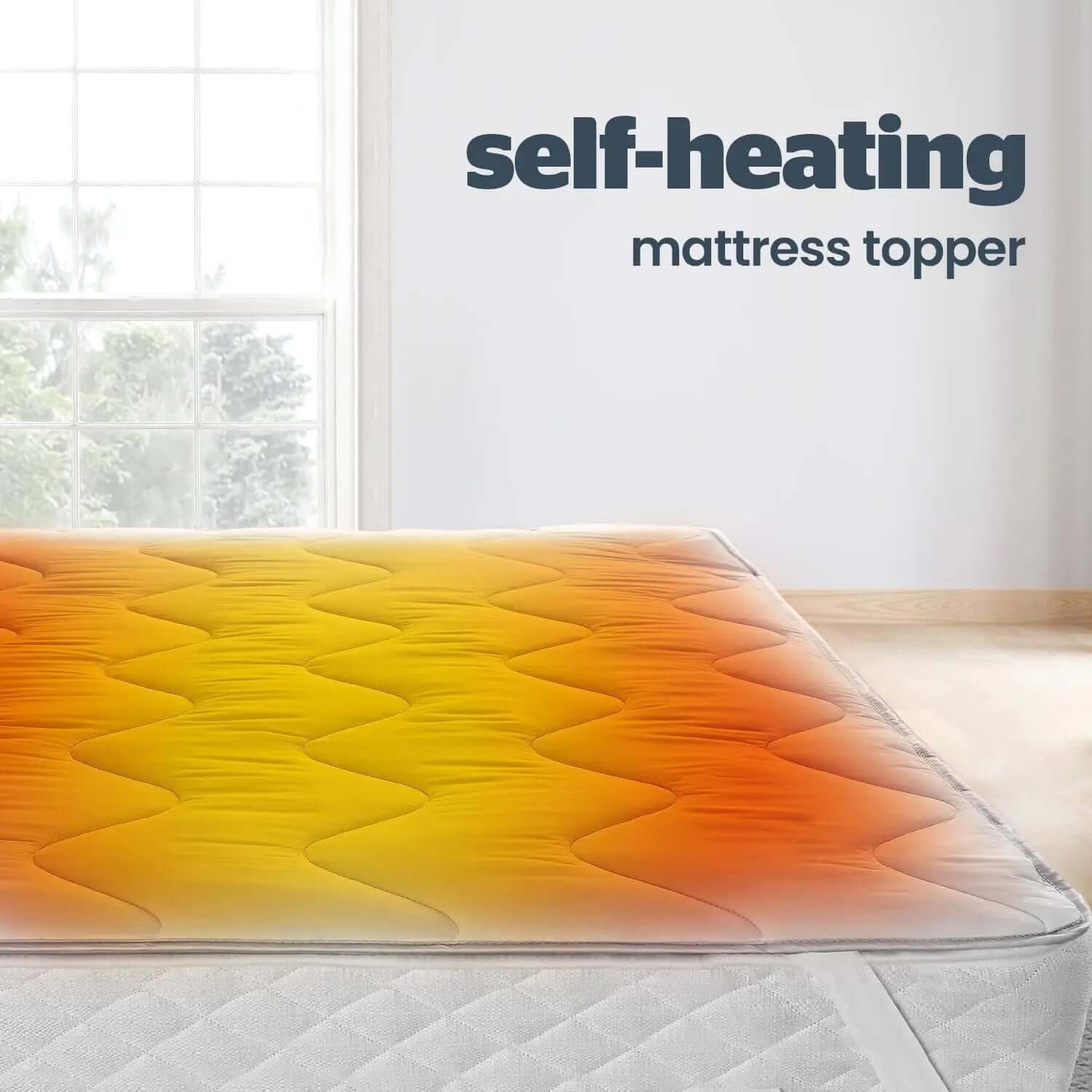 Heating Thermal Mattress Topper 3 Layer Insulated Self Retaining System Super Soft & Warm Underblanket Mattress Protector & Enhancer | Cost Effective & Energy Saving ‎Dazzle Collection