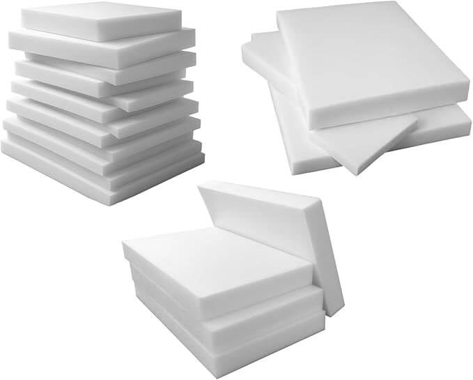 Dazzle Collection Upholstery foam High Density White Medium Firm Foam Cut To Any Size for Cushions Seat Pad Seating Dining Seat Stool Chair DIY Art and Craft and Other Upholstery Use