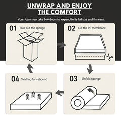 Dazzle Collection Upholstery foam High Density White Medium Firm Foam Cut To Any Size for Cushions Seat Pad Seating Dining Seat Stool Chair DIY Art and Craft and Other Upholstery Use