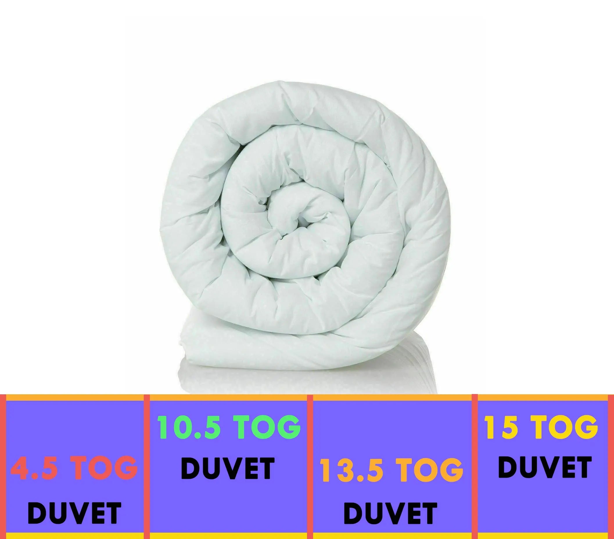 Luxury Duvet Soft Microfiber Filled Fluffy Hollowfiber Anti-Allergy Best For All Seasons Extra Deep Sleep Quilt Duvet For Home & Hotel (White Polycotton) Dazzle Collection uk
