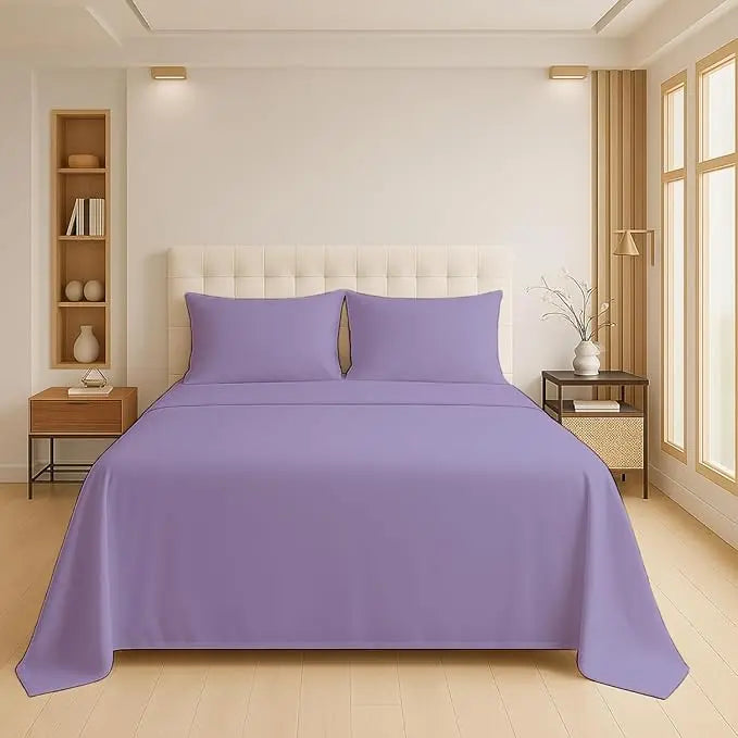 Luxury Flat Sheet Polycotton Plain Dyed Easy-care Non-Iron Bedsheets Parcale Wrinkle-resistant polycotton fabric Dazzle Collection uk